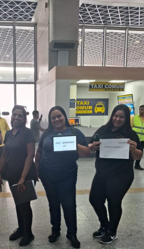 Recepção no aeroporto